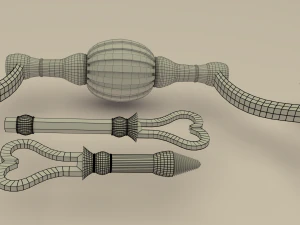 medieval instruments for trepanation 3D Model