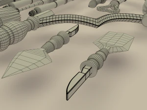 medieval instruments for trepanation 3D Model