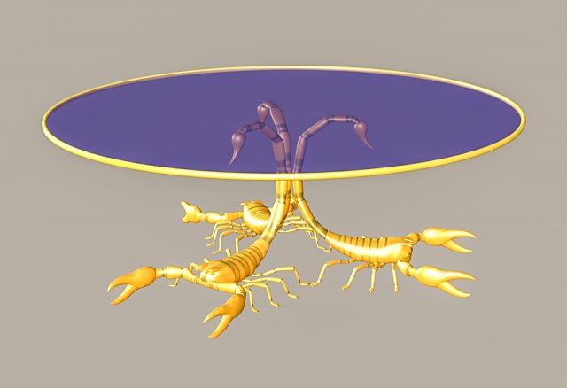 Scorpion Style Table 3D-Modell .c4d .max .obj .3ds .fbx .stl .blend 