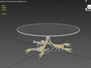 Scorpion Style Table 3D Model
