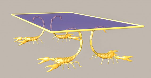 Scorpion style Table 3D मॉडल .c4d .max .obj .3ds .fbx .stl .blend 