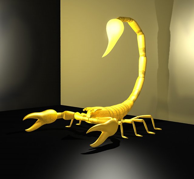 Scorpion style Table Lamp 3D Model .c4d .max .obj .3ds .fbx .stl .blend 