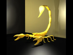 スコーピオンスタイルのテーブルランプ 3Dモデル