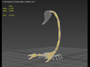 Scorpion style Table Lamp 3D Model
