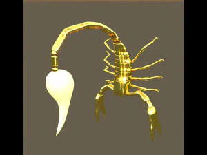 Scorpion style Wall Lamp 3D Model