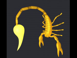 Scorpion style Wall Lamp Model 3D