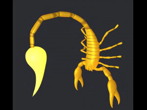 Scorpion style Wall Lamp 3D Model