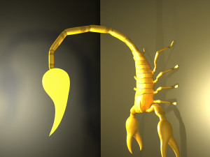 Scorpion style Wall Lamp Model 3D