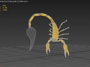 Scorpion style Wall Lamp 3D Model