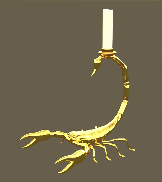 Scorpion Candlestick 3D मॉडल .c4d .max .obj .3ds .fbx .stl .blend 