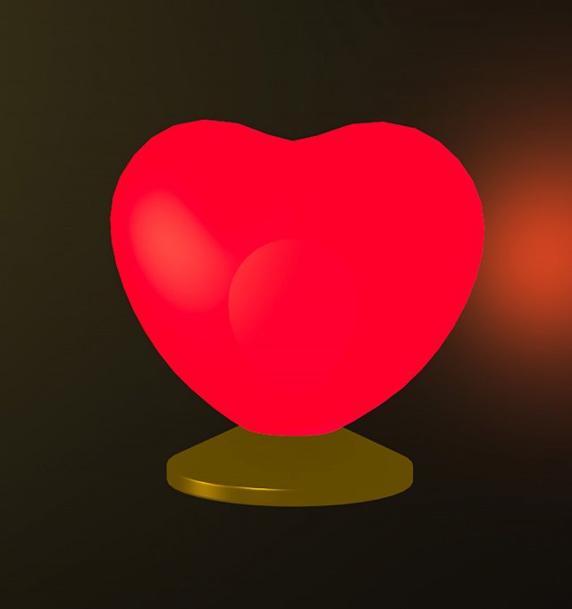 Heart Lamp 3D Модель .c4d .max .obj .3ds .fbx .stl .blend 