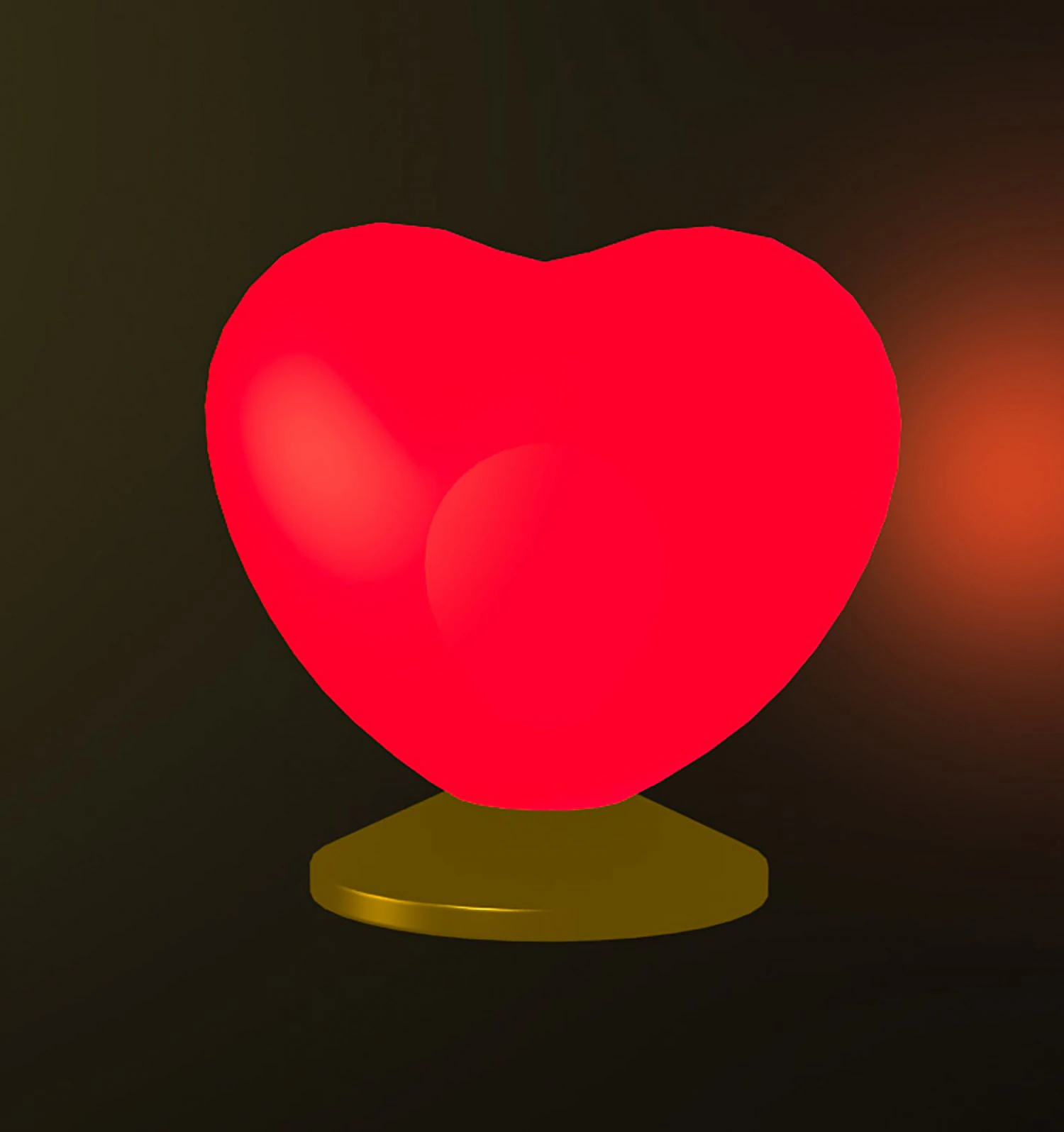 Heart Lamp 3D Model .c4d .max .obj .3ds .fbx .stl .blend 