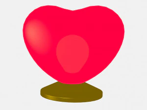 Heart Lamp 3D Model