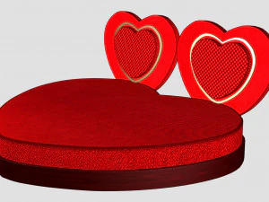 Cama Coração Modelo 3D