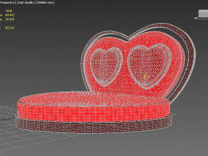 Heart Bed 3D Model