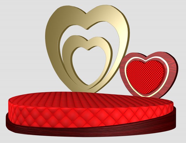 Heart Bed 3Dモデル .c4d .max .obj .3ds .fbx .stl .blend 