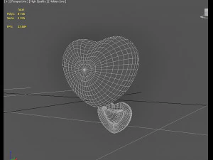 Heart style Wall Lamp 3D Model