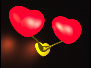 Heart style Wall Lamp 3D Model