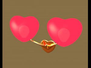 Heart style Wall Lamp 3D Model