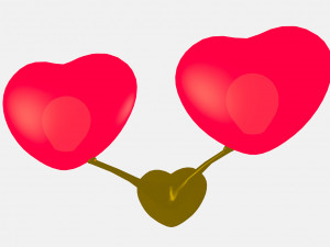 Heart style Wall Lamp 3D Model