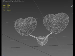 Heart style Wall Lamp 3D Model