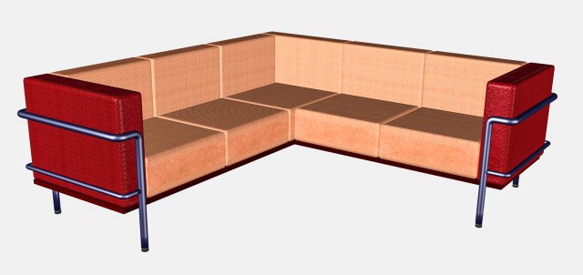 Corner Sofa from interior set 3D मॉडल .c4d .max .obj .3ds .fbx .stl .blend 