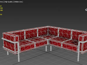Corner Sofa from interior set 3D Model