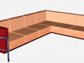 Long Corner Sofa from interior set Modèle 3D