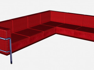 Long Corner Sofa from interior set 3D Model
