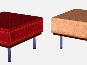Pouf from interior set 3D Model