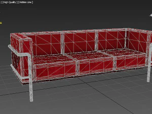 Sofa from interior set 3D Model