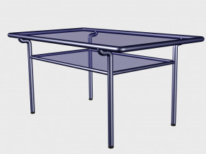 Table from interior set Model 3D