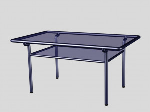 Table from interior set Model 3D