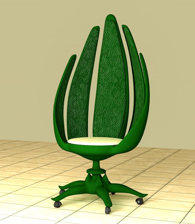 Stylized armchait 3D Modell .c4d .max .obj .3ds .fbx .stl .blend 