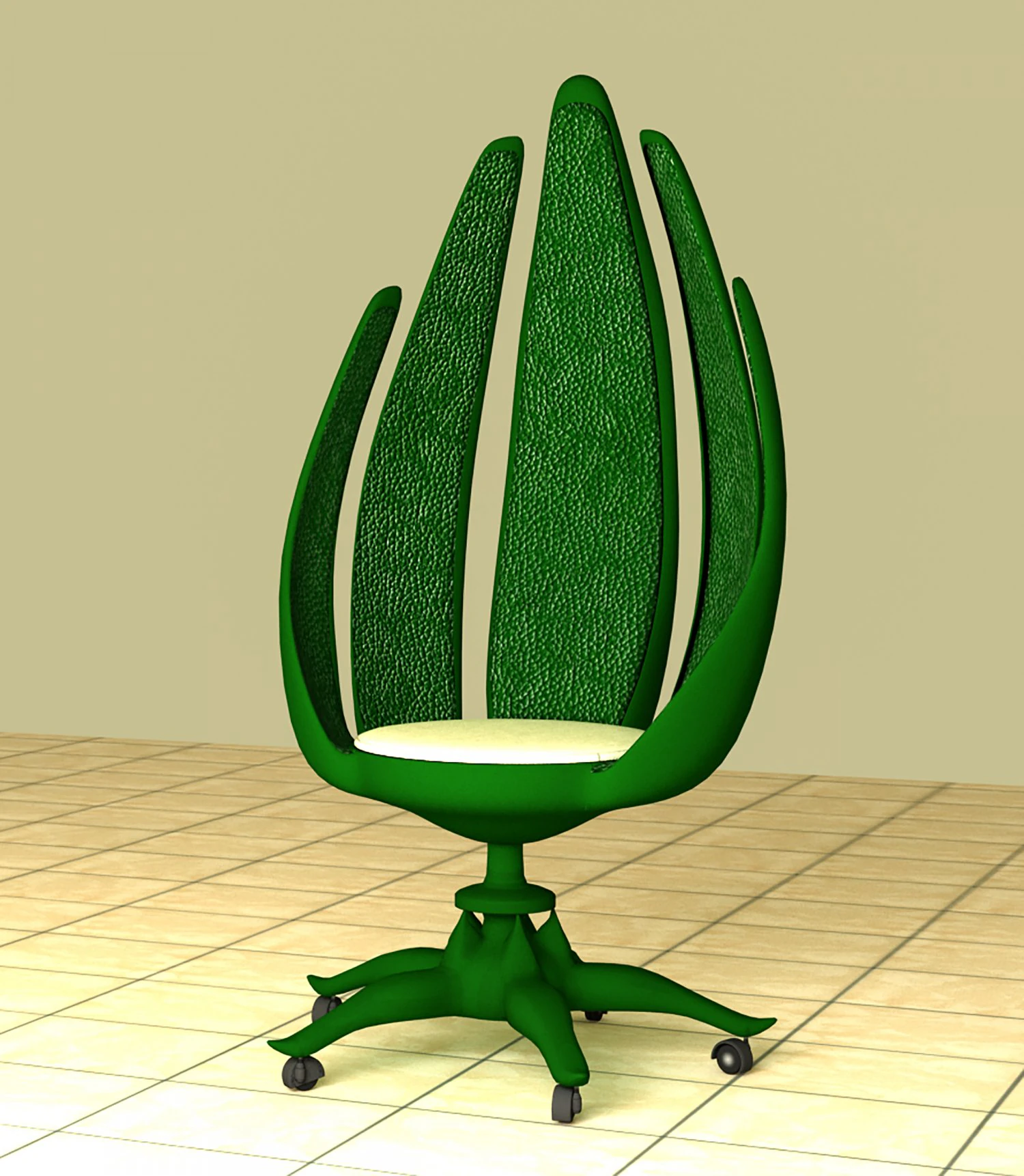 Stylized armchait 3D Model .c4d .max .obj .3ds .fbx .stl .blend