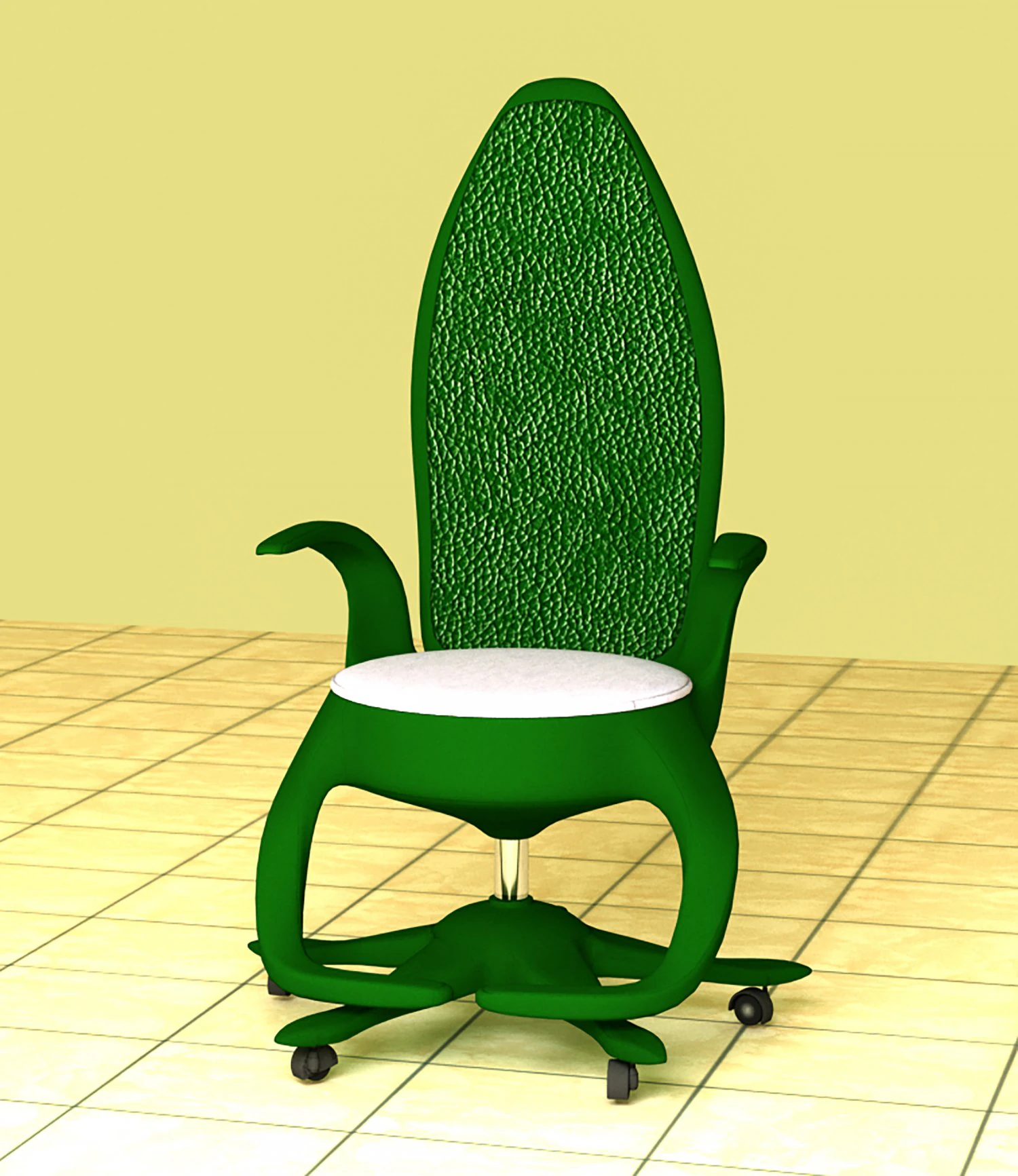 Stylized armchair 3D Model .c4d .max .obj .3ds .fbx .stl .blend 