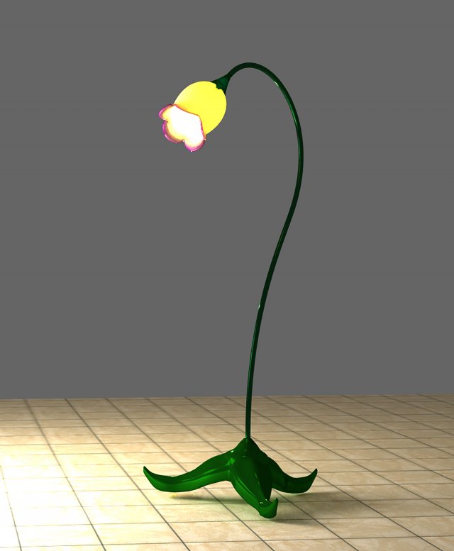 Floor lamp 3D Модель .c4d .max .obj .3ds .fbx .stl .blend