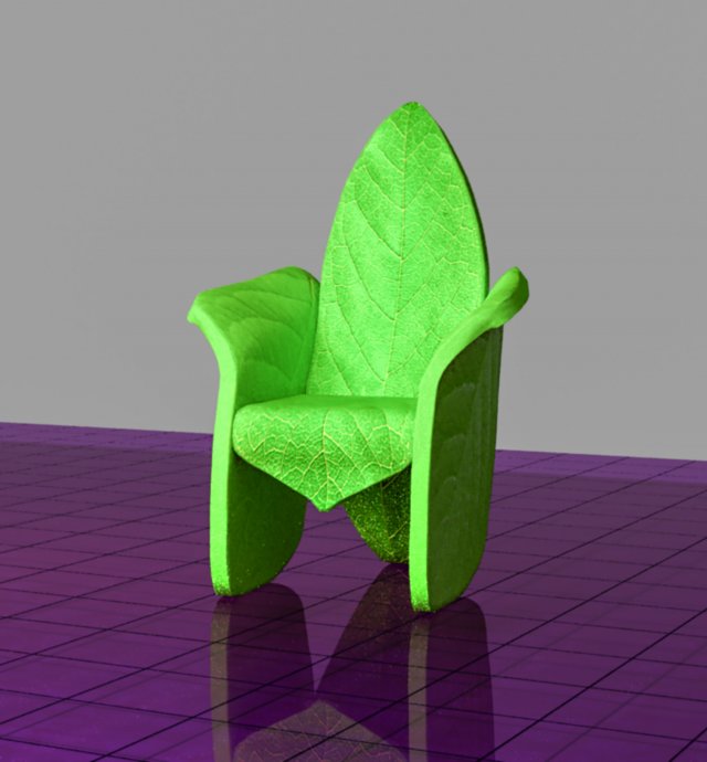 Chair Leaf 3D Модель .c4d .max .obj .3ds .fbx .stl .blend 