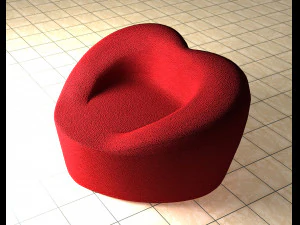 プーフハート 3Dモデル