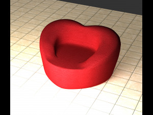 Pouf Heart 3D Model