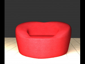Pouf Heart 3D Model