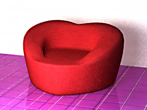 Pouf Heart 3D Model
