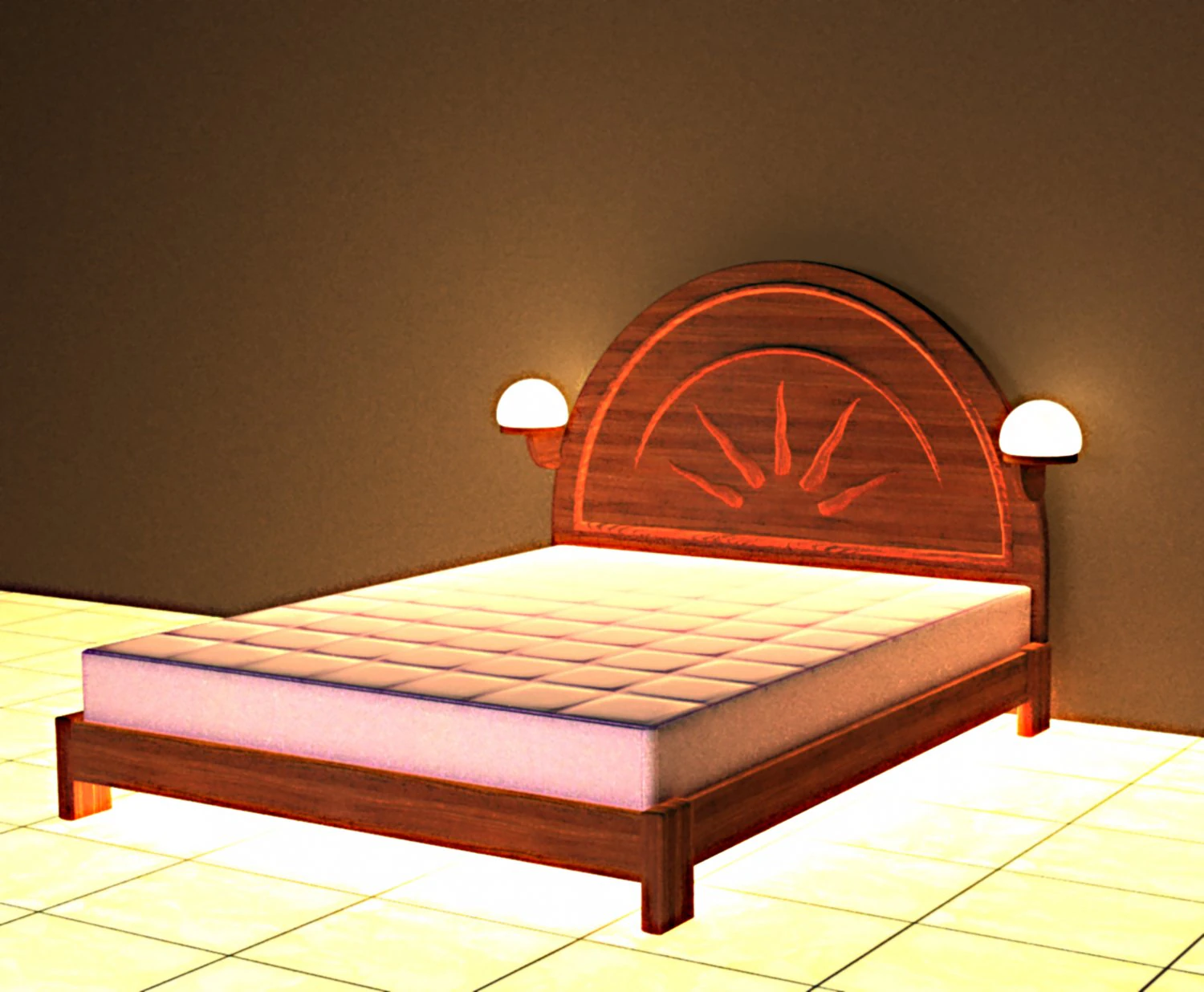 Sun Bed 3D Model .c4d .max .obj .3ds .fbx .stl .blend
