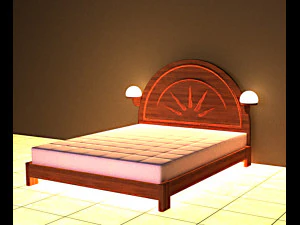 Łóżko słoneczne Model 3D