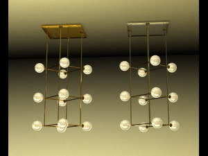 Set of lamps in Art Nouveau style 3D 模型