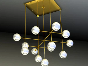 Set of lamps in Art Nouveau style 3D Model