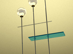 Set of lamps in Art Nouveau style 3D 模型