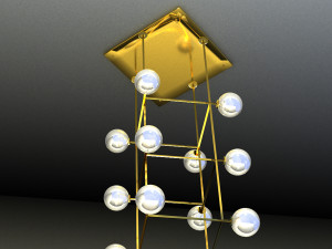 Set of lamps in Art Nouveau style 3D 模型