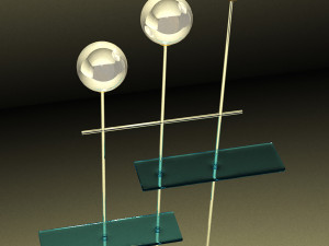 Set of lamps in Art Nouveau style 3D 模型