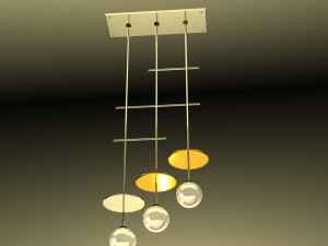 Set of lamps in Art Nouveau style 3D 模型
